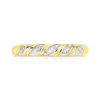 Bague or 375 2 tons diamants