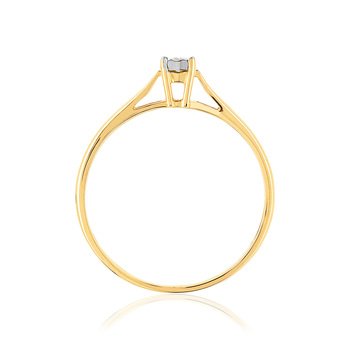 Bague or 375 2 tons diamant