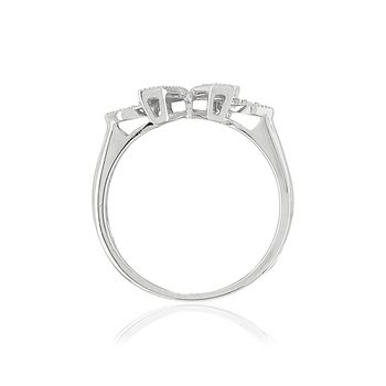 Bague or blanc 375 zirconias