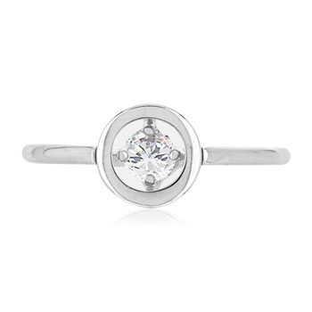 Bague or blanc 375 diamant