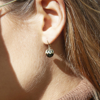 Boucles d'oreilles or 375 pendants perles de culture de Tahiti