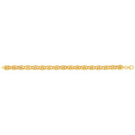 Bracelet or 375 jaune maille royale 18,5 cm