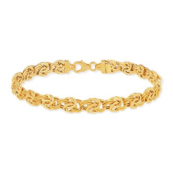 Bracelet or 375 jaune maille royale 18,5 cm