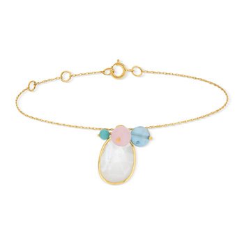 Bracelet or 375 pierres fines 19 cm