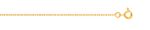 Cha&icirc;ne maille for&ccedil;at or 750 jaune 45 cm