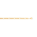 Chaine maille cheval altern�e or jaune 50 cm