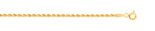 Cha&icirc;ne maille torsad&eacute;e or 750 jaune 40 cm