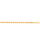 Cha�ne maille corde torsad�e or jaune 40 cm