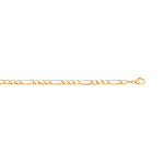 Chaine maille cheval altern�e or jaune 45 cm