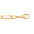 Chaine maille cheval altern&eacute;e or 750 jaune 45 cm