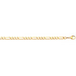 Chaine maille cheval altern�e or jaune 50 cm