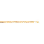 Chaine maille cheval altern�e or jaune 45 cm
