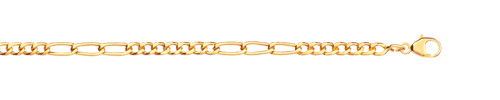 Chaine maille cheval altern&eacute;e or 750 jaune 45 cm
