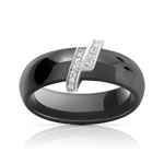 Bague argent 925 céramique zirconia