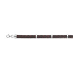 Bracelet argent 925 cuir