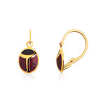 Boucles d&rsquo;oreilles or 750 jaune laque