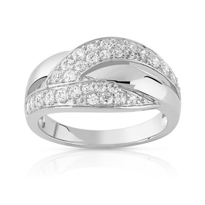 Bague argent 925 zirconia - vue 1 Bague argent 925 zirconia - vue 1