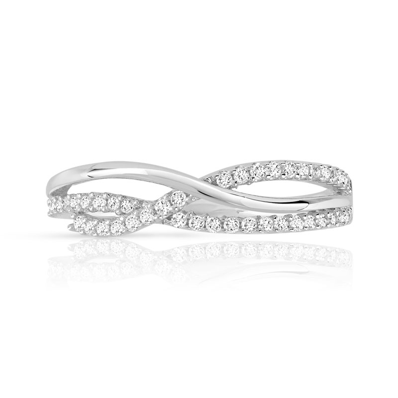 Bague argent 925 zirconia - vue V3