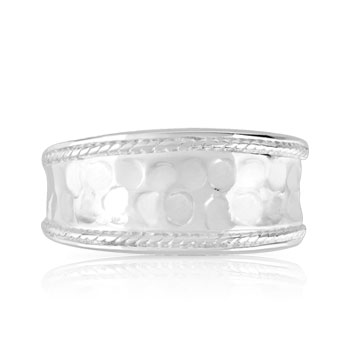 Bague argent 925 martelée