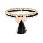 Bracelet argent 925 rosé cristal noir
