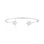 Bracelet ouvert argent 925 zirconia