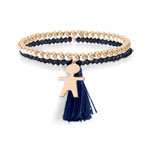 Bracelet argent 925 rosé cristal bleu