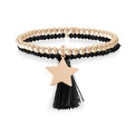 Bracelet argent 925 rosé cristal noir