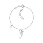 Bracelet Fée Clochette argent 925 perle de culture Disney