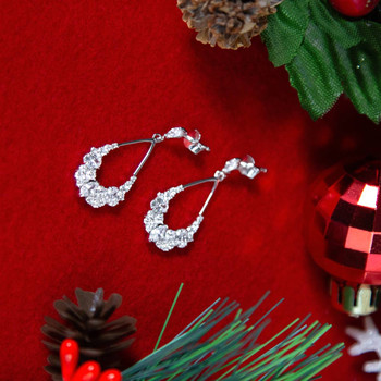 Boucles d'oreilles argent 925 pendants zirconias