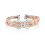 Bracelet argent 925 2 tons zirconia