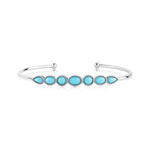 Bracelet jonc argent 925 pierres imitation