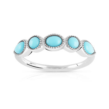 Bague argent 925 pierres imitation