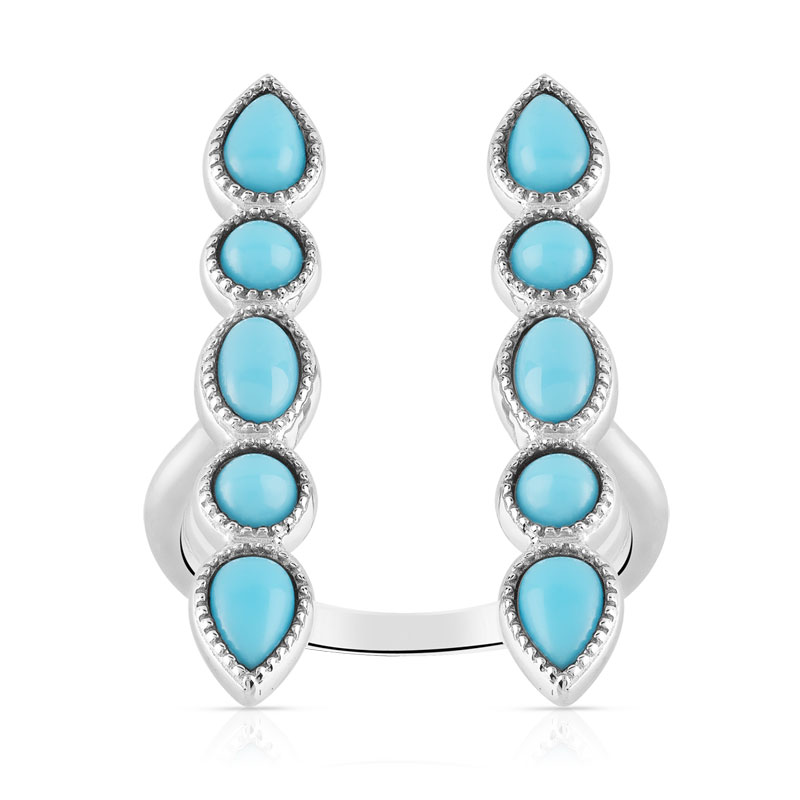 Bague argent 925 pierres imitation - vue V1