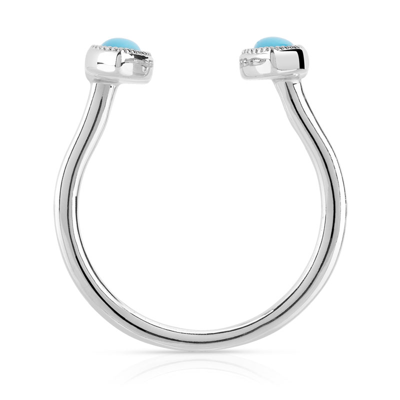 Bague argent 925 pierres imitation - vue V2