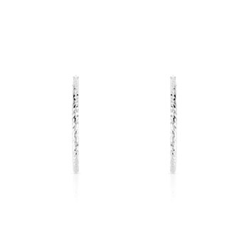Créoles argent 925 striées 33.50 mm