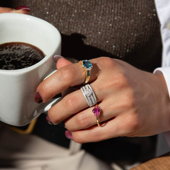 Bague argent 925 fleur zirconias
