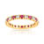 Alliance or 750 jaune rubis et diamant