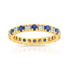 Alliance or 750 jaune saphir et diamant