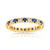 Alliance or 750 jaune saphir et diamant