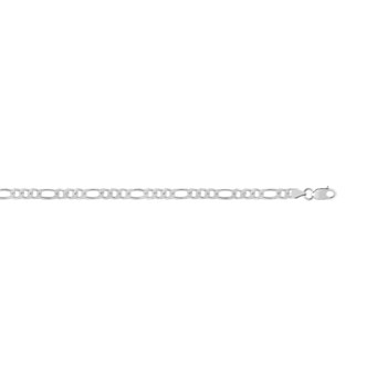 Bracelet argent 925 maille cheval alternée triple 18 cm