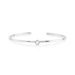 Bracelet ouvert argent 925 zirconia 60 mm