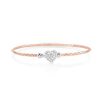 Bracelet argent 925 rosé acier zirconias 60 mm