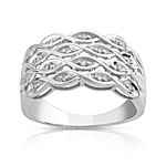 Bague or 750 blanc diamant