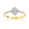 Bague or 750 2 tons diamant