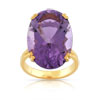 Bague or 750 jaune améthyste