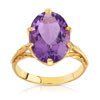 Bague or 750 jaune améthsyte