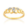 Bague or 750 2 tons diamant