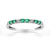 Alliance or 750 blanc &eacute;meraude et diamant