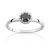 Bague or 750 blanc diamant noir