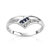 Bague or 750 blanc saphir et diamant